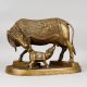 Handcrafted Brass Kamadhenu Cow Calf Murti Pooja Idol