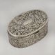 Handcrafted Brass Engraved Storage Box Vintage Floral Design