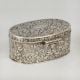 Handcrafted Brass Engraved Storage Box Vintage Floral Design