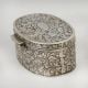 Handcrafted Brass Engraved Storage Box Vintage Floral Design