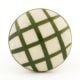 Green Handmade Check Print Ceramic Living Room Drawer Knob