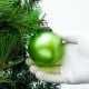 Vintage Style Green Round Glass Ornament