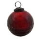 Red Round Glass Christmas Hanging Ornament