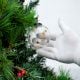 Clear Round Golden Star Glass Christmas Hanging Ornament