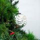 Silver Vintage Decorative Round Glass Christmas Ornament