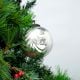 Silver Vintage Mercury Round Glass Christmas Ornament