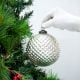 Silver Vintage Mercury Glass Christmas Ball Ornament