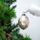 Silver Decorative Style Mercury Glass Christmas Ornament