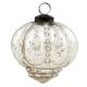 Silver Style Dome Mercury Glass Christmas Ornament