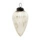 Silver Style Teardrop Mercury Glass Christmas Ornament
