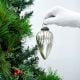Silver Style Teardrop Mercury Glass Christmas Ornament