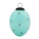 Turquoise Vintage Tiny Flower Avocado Glass Christmas Ornament