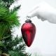 Red Style Teardrop Mercury Glass Christmas Ornament