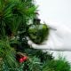 Green Heart Design Glass Christmas Ornament