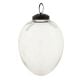 Clear Vintage Avocado Glass Christmas Ornament