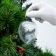 Clear Vintage Avocado Glass Christmas Ornament