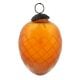 Amber Vintage Avocado Glass Christmas Ornament