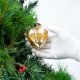 Antique Silver Heart Design Glass Christmas Ornament