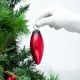 Red Vintage Glass Christmas Ornament