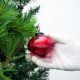 Vintage Red Style Onion Design Glass Ornament