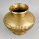 Handcrafted Brass Lota Ribbed Design Pooja Vessel