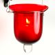 Red Glass Hanging Tealight Candle Holder