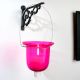 Pink Glass Hanging Tealight Candle Holder