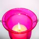Pink Glass Hanging Tealight Candle Holder