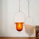 Amber Glass Hanging Tealight Candle Holder