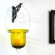 Yellow Glass Hanging Tealight Candle Holder