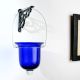 Blue Glass Hanging Tealight Candle Holder