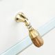Natural Wooden Brass Drop Kitchen Cabinet Drawer Knob