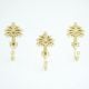 Handmade Golden Palm Tree Iron Wall Hooks-3 Pieces