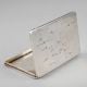 Vintage Silver Travel Map Cigarette Case with Route Engraving