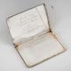 Vintage Silver Travel Map Cigarette Case with Route Engraving