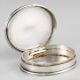 Vintage Silver Sunburst Engine Turned Trinket Box
