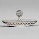 Vintage Hallmarked Silver Desk Blotter with Ribbed Knob