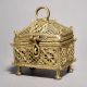 Vintage Handmade Brass Jewelry Box for Antique Collection Storage