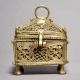Vintage Handmade Brass Jewelry Box for Antique Collection Storage