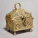 Vintage Handmade Brass Jewelry Box for Antique Collection Storage