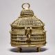 Handcrafted Brass Jewelry Box in Vintage Finish with Jali Work