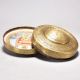 Vintage Handcrafted Brass and Glass Round Box for Decor