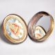 Vintage Handcrafted Brass and Glass Round Box for Decor
