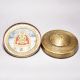 Vintage Handcrafted Brass and Glass Round Box for Decor
