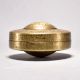 Vintage Handcrafted Brass and Glass Round Box for Decor