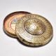Handmade Brass and Glass Round Box in Rajasthani Art