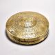 Rajasthani Art Handmade Brass Glass Round Box for Decoration