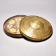 Beautiful Carved Brass and Glass Round Box for Decoration