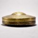 Beautiful Carved Brass and Glass Round Box for Decoration