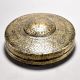 Handmade Rajasthani Art Brass and Glass Round Box for Decor